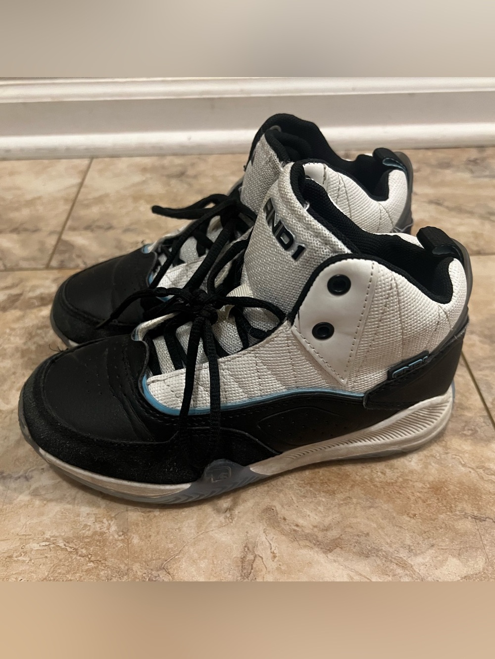 Andi Sneakers, Size 2, White & Black